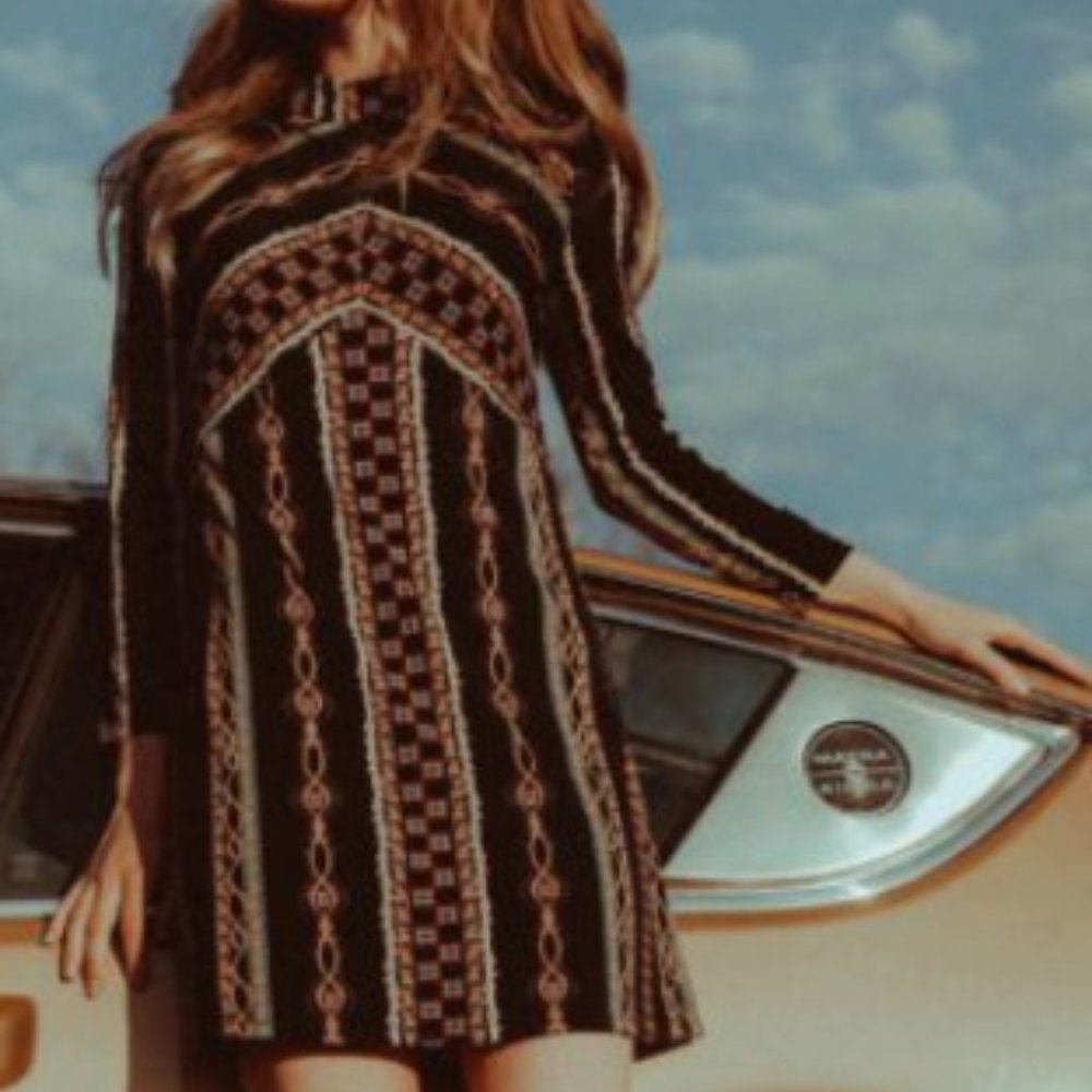 Free People Stell Knit Mini Dress, sz M